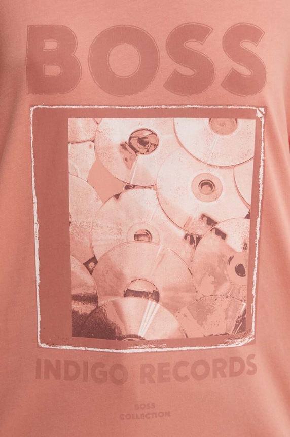 Bavlnené tričko Boss Orange 50506970 oranžová