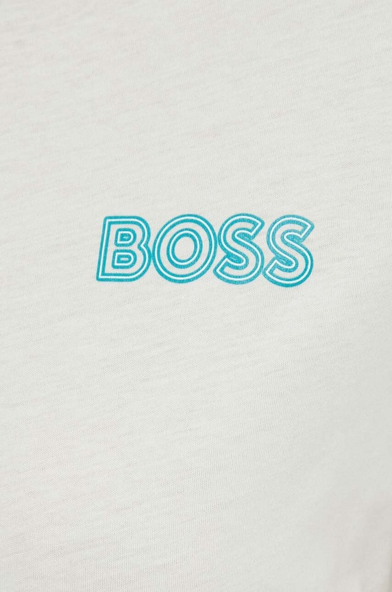 Βαμβακερό μπλουζάκι BOSS πράσινο 50517925