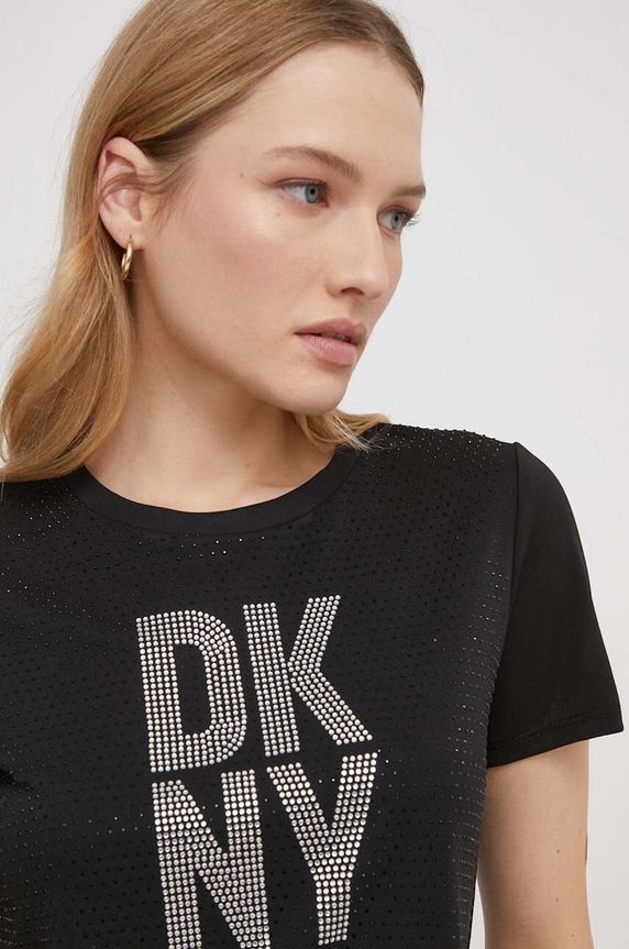 Μπλουζάκι DKNY μαύρο P3JHXDNA