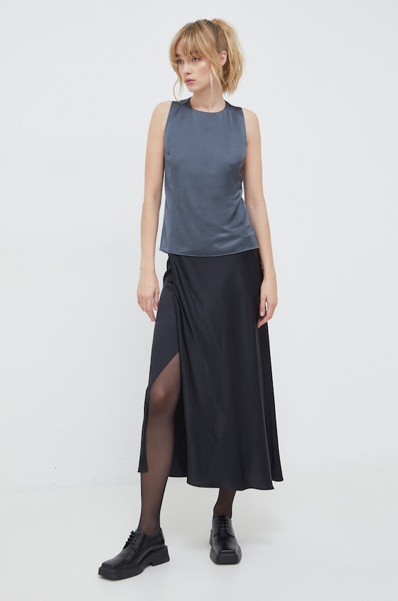 Μπλουζάκι Samsoe Samsoe F23400097 γκρί SS24