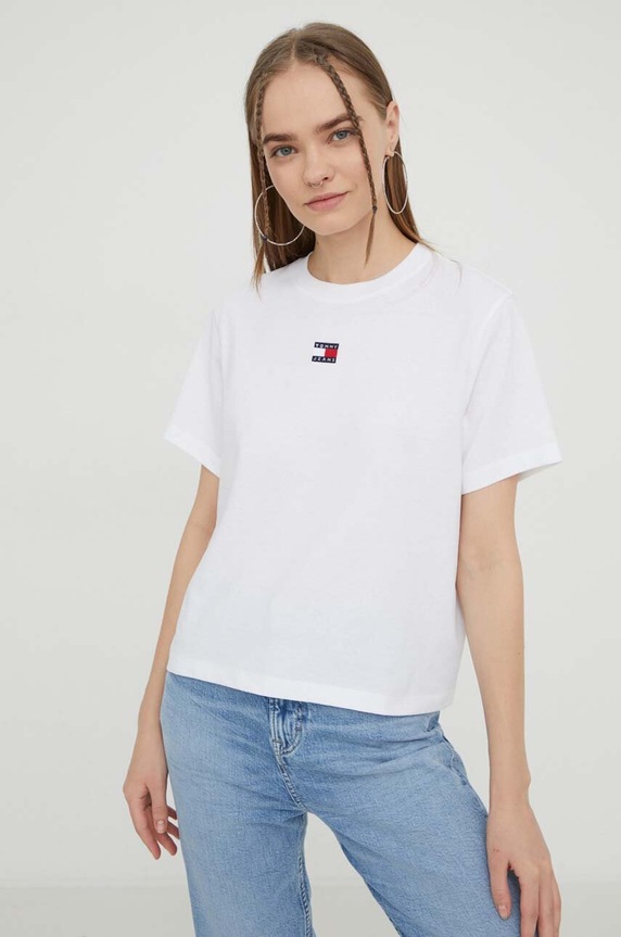 Tommy Jeans t-shirt fehér DW0DW17391