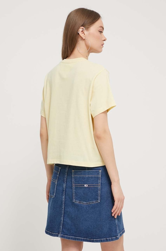 Odzież Tommy Jeans t-shirt DW0DW17391 żółty