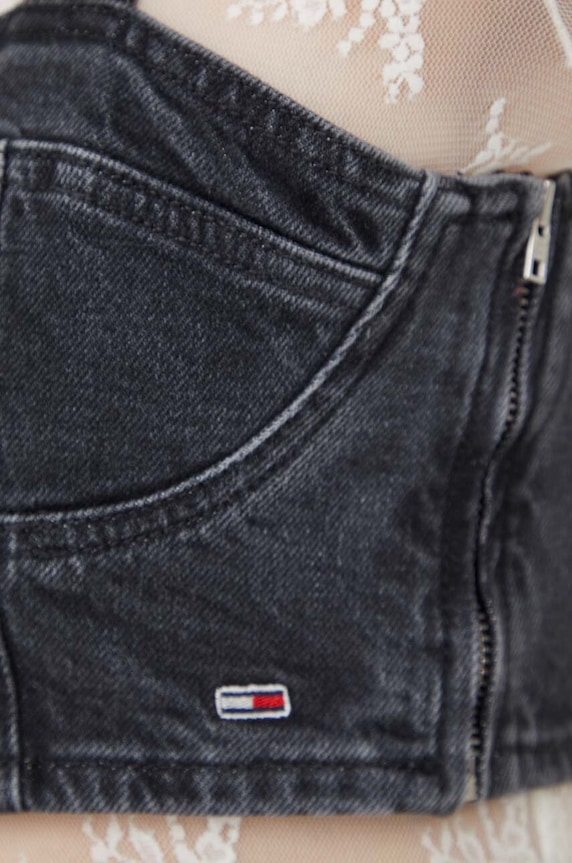 Tommy Jeans farmer top DW0DW17699 fekete