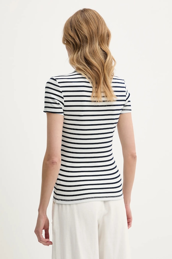 Tommy Jeans t-shirt basic damski bawełniany z elastanem DW0DW17383 szary AA00