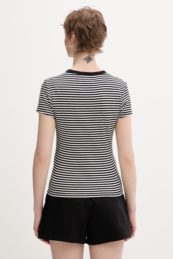 Oblečenie Tommy Jeans basic tričko dámske bavlnené s elastanom DW0DW17383 čierna