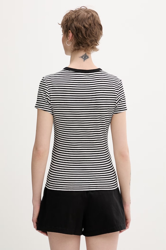 Oblečenie Tommy Jeans basic tričko dámske bavlnené s elastanom DW0DW17383 čierna