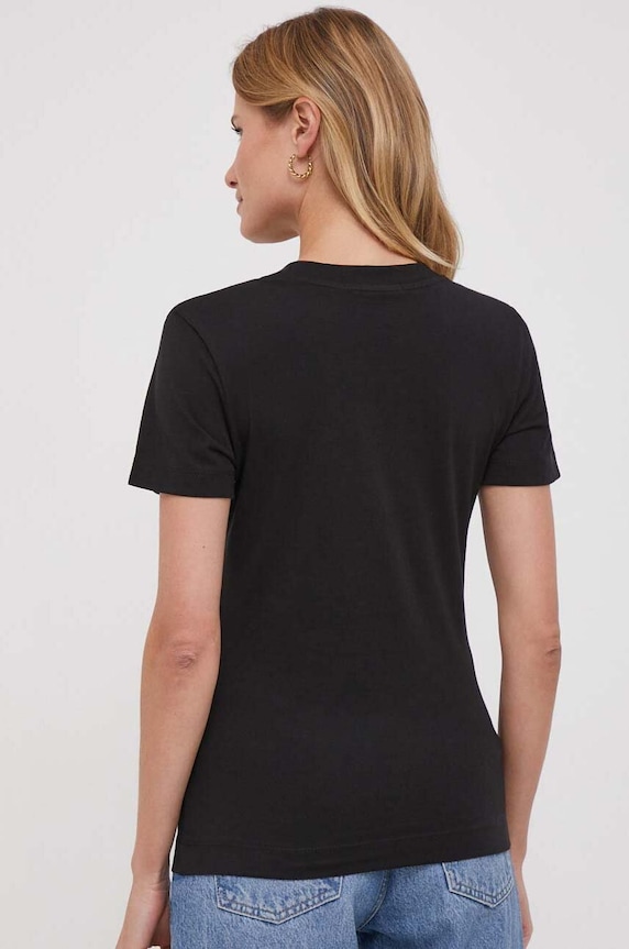 Oblečenie Bavlnené tričko Calvin Klein Jeans J20J222564 čierna