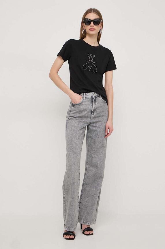 Patrizia Pepe t-shirt bawełniany 8M1599.J043 czarny AA00