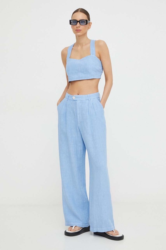 Plátěný top Alohas R100254 modrá SS24