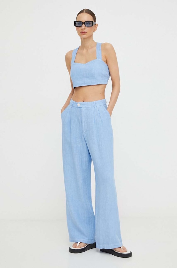 Plátěný top Alohas R100254 modrá SS24
