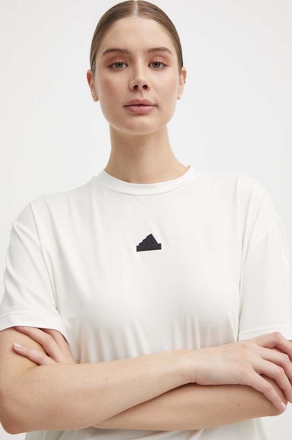 Tričko adidas béžová IQ4832