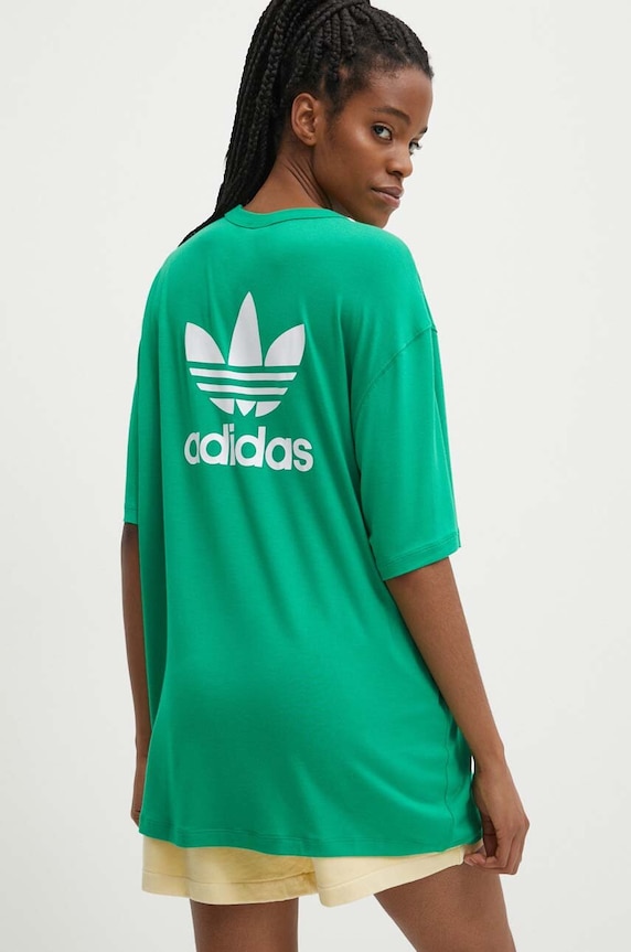Тениска adidas Originals свободна зелен IR8063