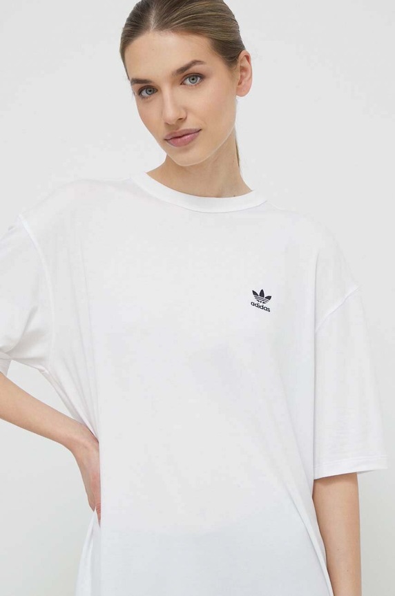 adidas Originals t-shirt Trefoil Tee z elastanem beżowy IR8064