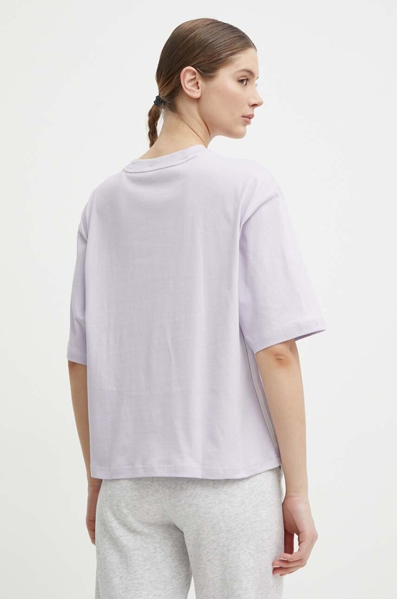 Odzież adidas t-shirt bawełniany IS0877 fioletowy