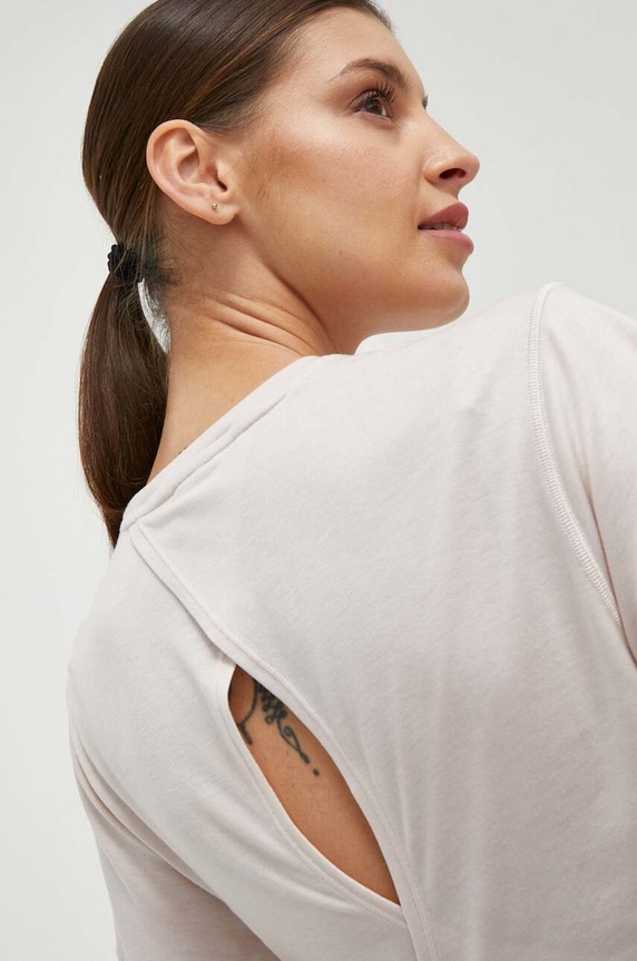 adidas Performance tricou yoga Studio roz IS2965