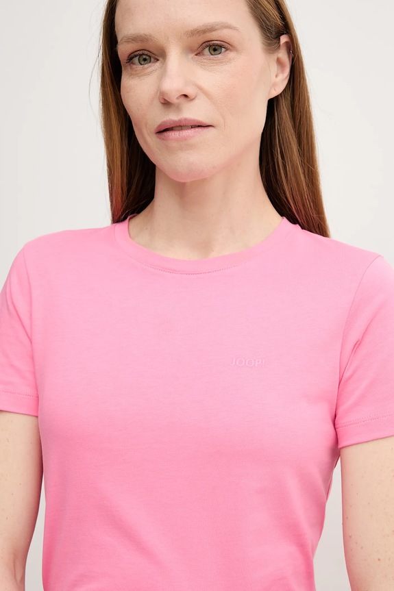 Βαμβακερό μπλουζάκι Joop! ροζ 30040352