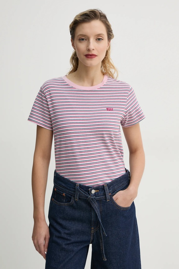 Levi's t-shirt bawełniany różowy 39185