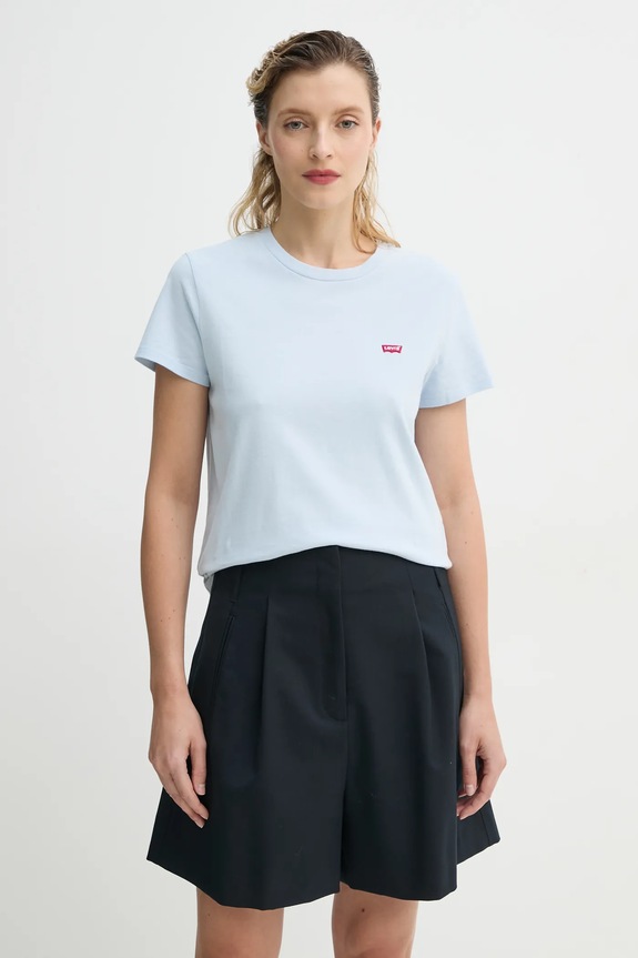 Pamučna majica Levi's plava 39185