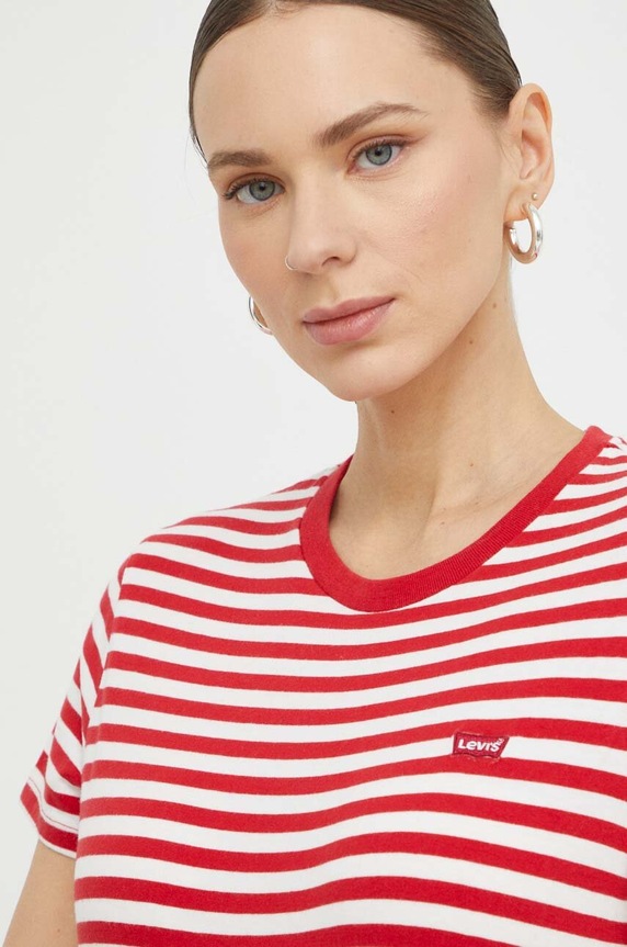 Levi's t-shirt bawełniany czerwony 39185