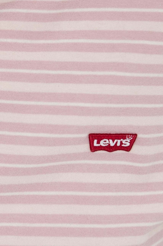 Bavlněné tričko Levi's 39185 růžová