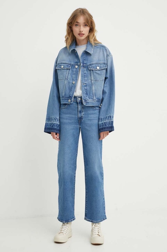 Bavlněné tričko Levi's 39185 modrá AA00
