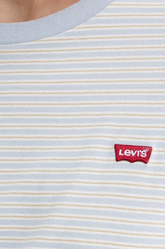 Bavlněné tričko Levi's 39185 modrá