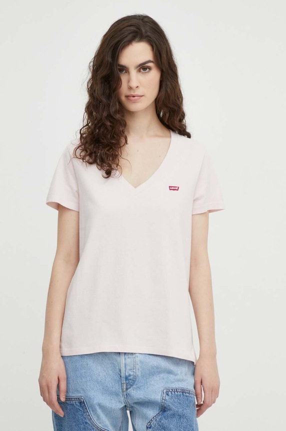 Levi's t-shirt bawełniany różowy 85341