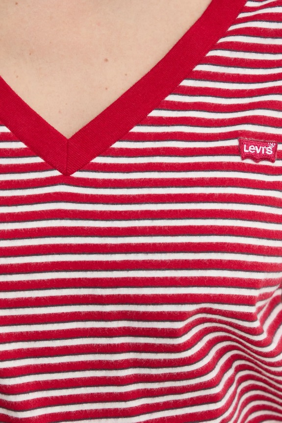 Βαμβακερό μπλουζάκι Levi's 85341 κόκκινο