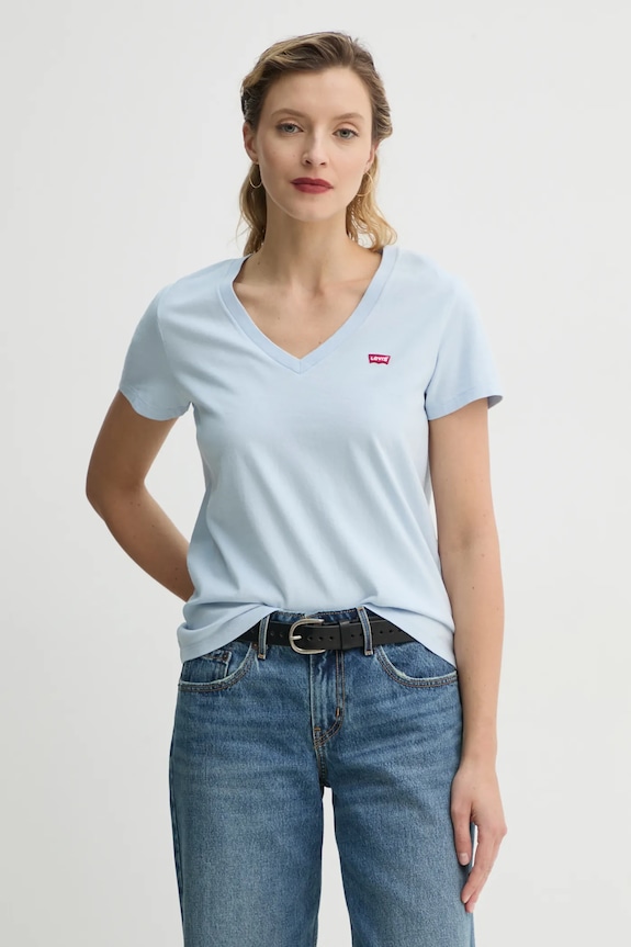 Levi's t-shirt bawełniany niebieski 85341