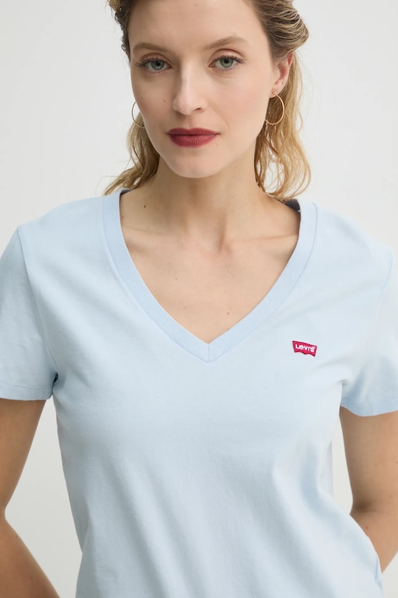 Levi's t-shirt bawełniany niebieski 85341