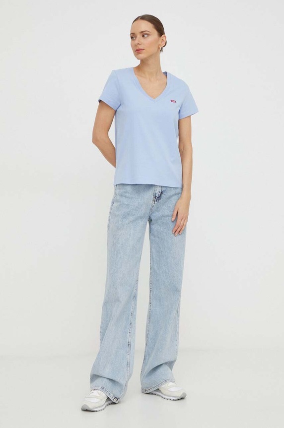 Pamučna majica Levi's 85341 plava AW25