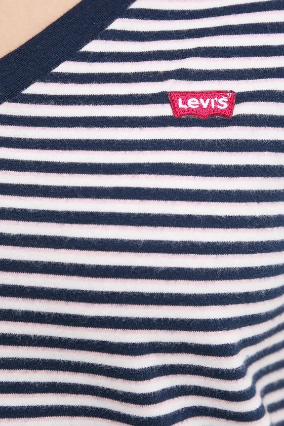 Bombažna kratka majica Levi's 85341 mornarsko modra