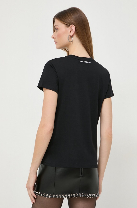 Îmbrăcăminte Karl Lagerfeld tricou din bumbac 240W1720 negru