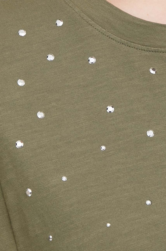 Βαμβακερό τοπ Pepe Jeans HEA πράσινο PL505766