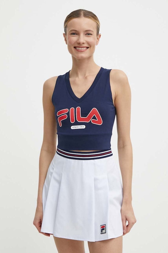 Top Fila Laixi print mornarsko plava FAW0748