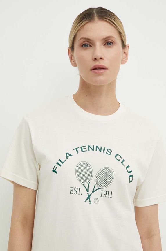 Бавовняна футболка Fila Luanda бежевий FAW0771
