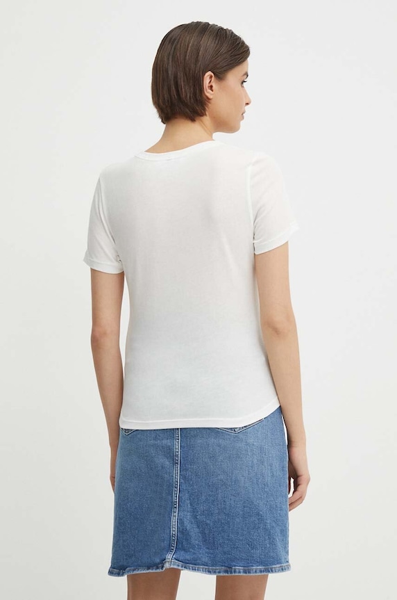 Oblečení Bavlněné tričko Tommy Hilfiger WW0WW41203 béžová