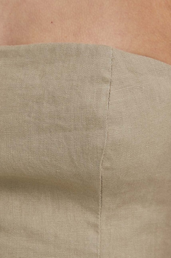 Samsoe Samsoe top lniany SAELYNN F24100098