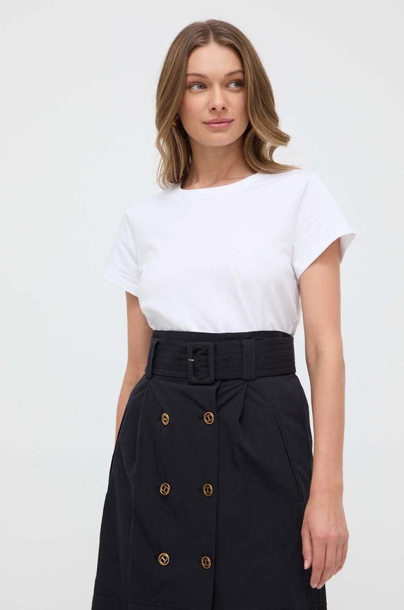 Twinset pamut póló pamut fehér 241TT2140