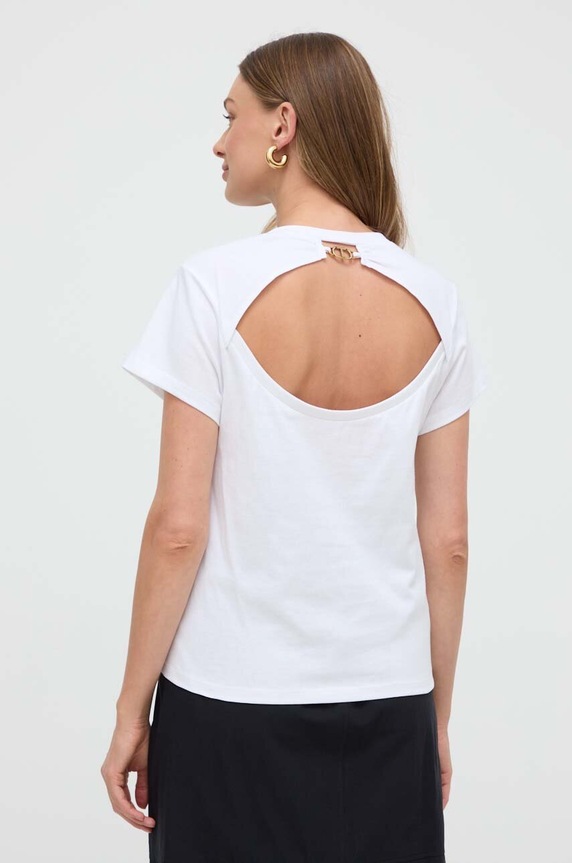 Ruházat Twinset pamut póló 241TT2140 fehér