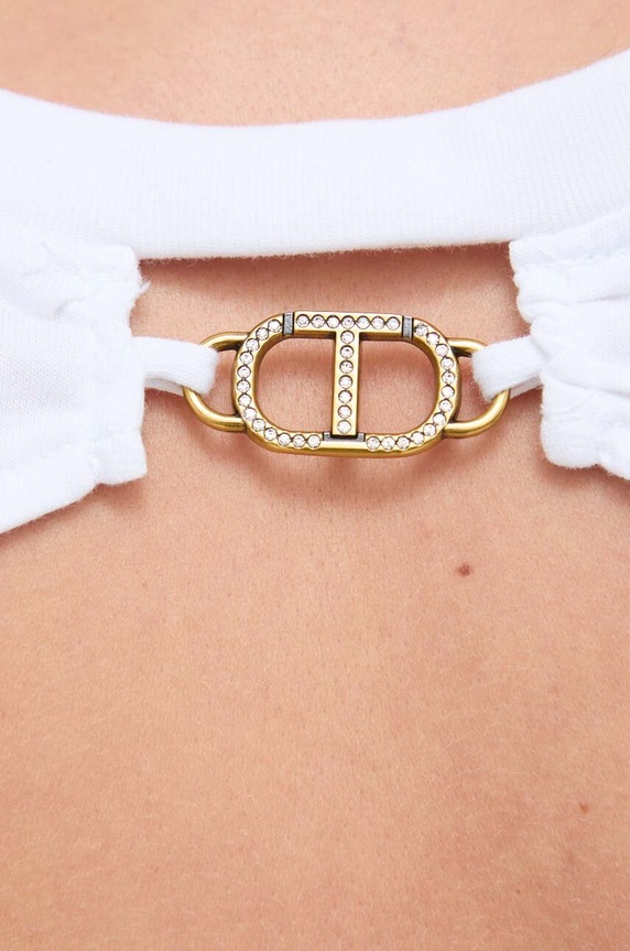 Twinset pamut póló 241TT2140 fehér