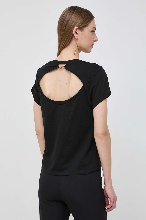 Twinset pamut póló fekete 241TT2140