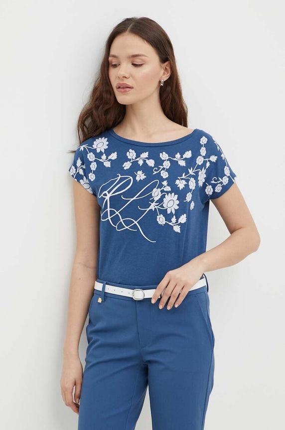 Lauren Ralph Lauren t-shirt niebieski 200933356