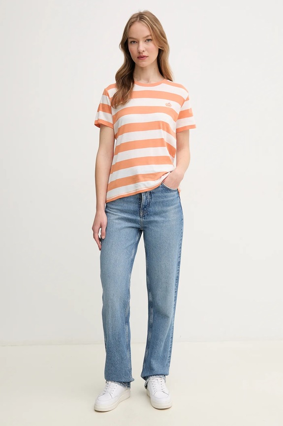 Pepe Jeans tricou din bumbac PL505845 portocaliu SS25