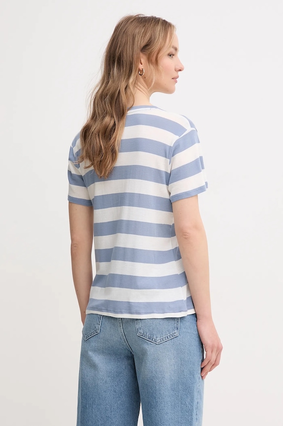Oblečenie Bavlnené tričko Pepe Jeans PL505845 modrá