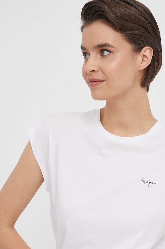 Bavlnené tričko Pepe Jeans LORY biela PL505853