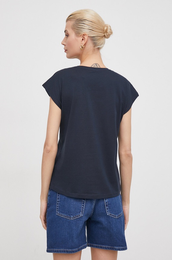 Odzież Pepe Jeans t-shirt bawełniany LORY PL505853 granatowy