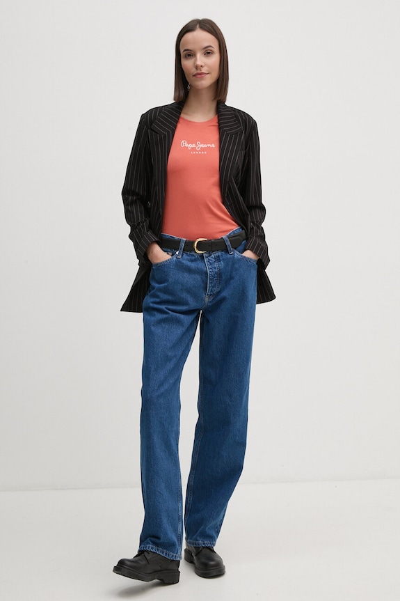 Pepe Jeans tricou NEW VIRGINIA SS N PL505202 portocaliu AW25