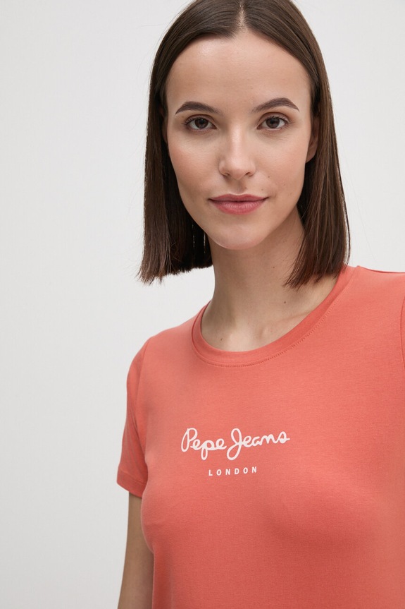 Pepe Jeans tricou NEW VIRGINIA SS N portocaliu PL505202