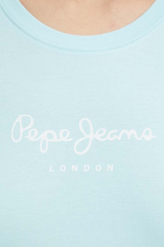 Ruházat Pepe Jeans t-shirt NEW VIRGINIA SS N PL505202 türkiz
